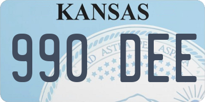 KS license plate 990DEE