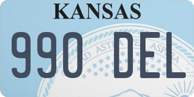 KS license plate 990DEL