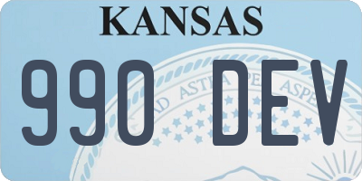 KS license plate 990DEV