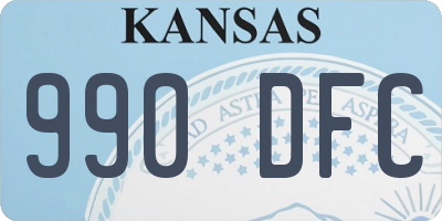 KS license plate 990DFC