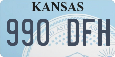 KS license plate 990DFH