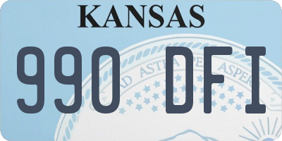 KS license plate 990DFI