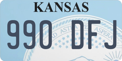 KS license plate 990DFJ