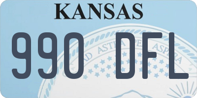 KS license plate 990DFL