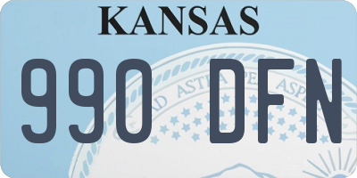 KS license plate 990DFN