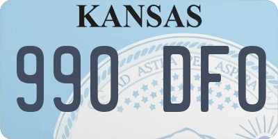 KS license plate 990DFO