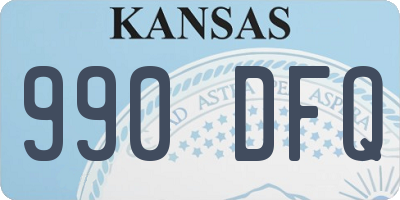 KS license plate 990DFQ