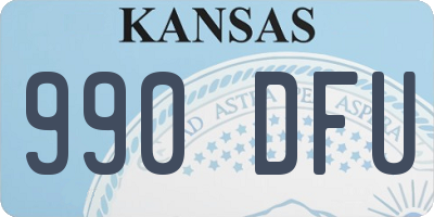 KS license plate 990DFU