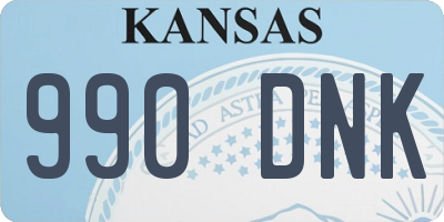KS license plate 990DNK