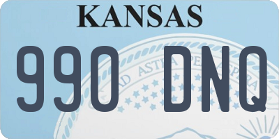 KS license plate 990DNQ