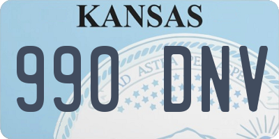 KS license plate 990DNV