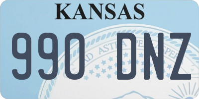 KS license plate 990DNZ
