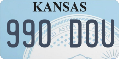 KS license plate 990DOU