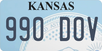 KS license plate 990DOV
