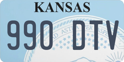 KS license plate 990DTV