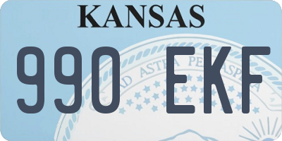 KS license plate 990EKF