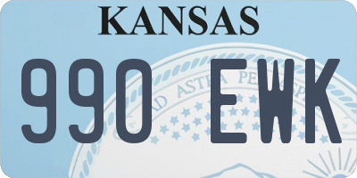 KS license plate 990EWK