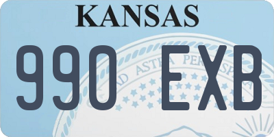 KS license plate 990EXB