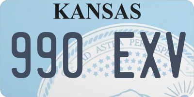 KS license plate 990EXV