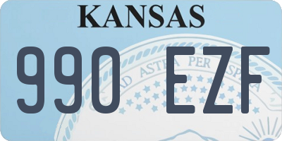 KS license plate 990EZF