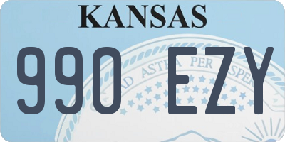 KS license plate 990EZY
