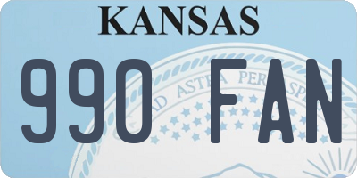 KS license plate 990FAN