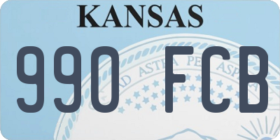 KS license plate 990FCB