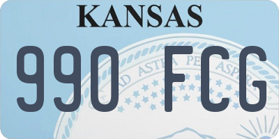 KS license plate 990FCG