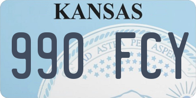 KS license plate 990FCY