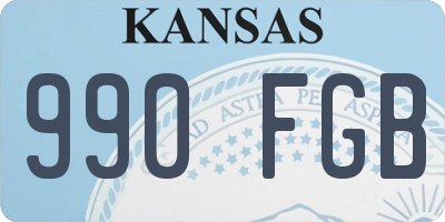 KS license plate 990FGB