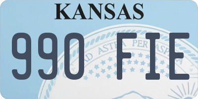 KS license plate 990FIE