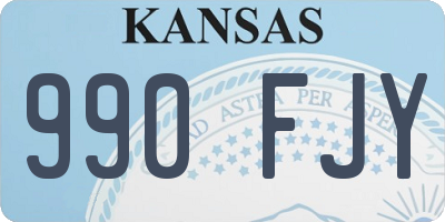 KS license plate 990FJY