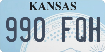 KS license plate 990FQH