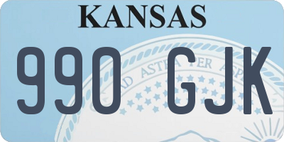 KS license plate 990GJK