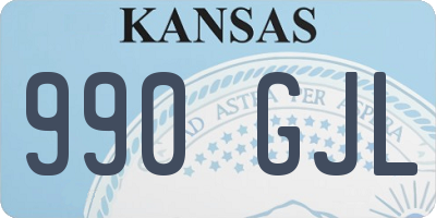 KS license plate 990GJL