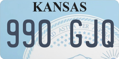 KS license plate 990GJQ