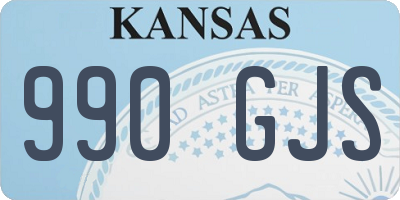 KS license plate 990GJS