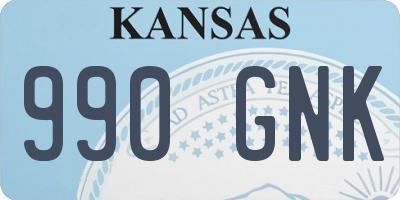 KS license plate 990GNK