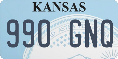 KS license plate 990GNQ