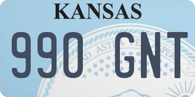 KS license plate 990GNT