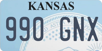 KS license plate 990GNX