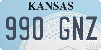 KS license plate 990GNZ