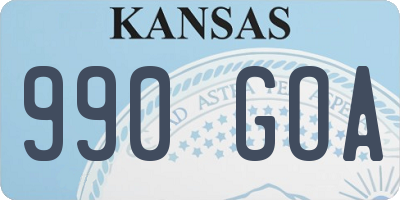KS license plate 990GOA