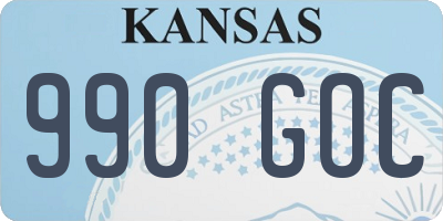 KS license plate 990GOC