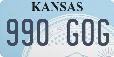 KS license plate 990GOG