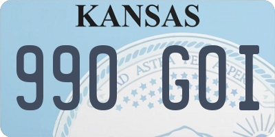 KS license plate 990GOI