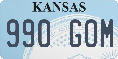 KS license plate 990GOM