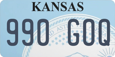 KS license plate 990GOQ