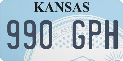 KS license plate 990GPH