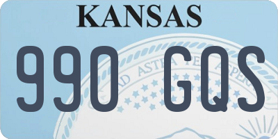 KS license plate 990GQS